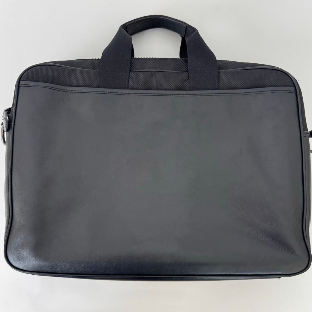 Coach Rider Briefcase Leather Nylon Business Travel Laptop Bag Black 6705 - Picture 7 of 16